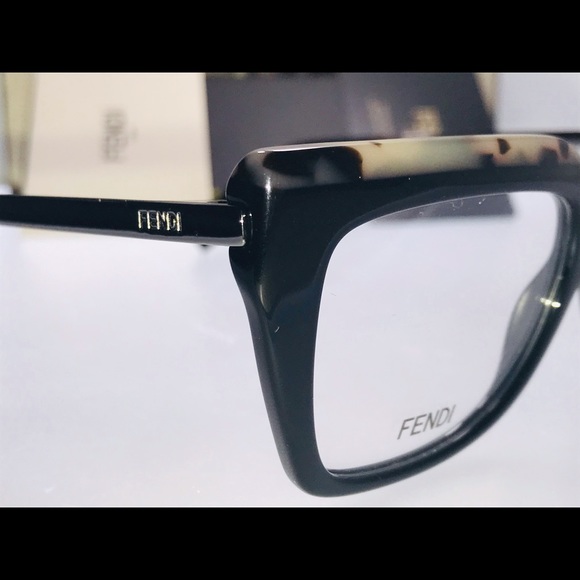 Black Ff0088 Cu1 -51 Optical Lens Rectangle Sunglasses - Picture 7 of 10